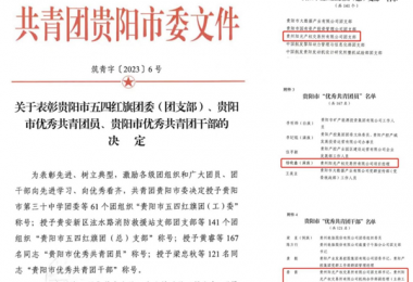 貴州陽光產(chǎn)權交易所團支部榮獲“貴陽市五四紅旗團支部” 稱號