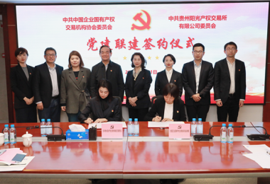 強(qiáng)化黨建引領(lǐng)  深化交流合作——中國(guó)產(chǎn)權(quán)協(xié)會(huì)黨委與貴州陽(yáng)光產(chǎn)權(quán)交易所黨委簽署黨建聯(lián)建協(xié)議